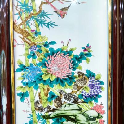 Tranh Sứ Tứ Quý Mã TL012